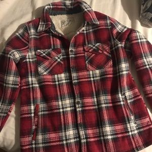 SOHO flannel Sherpa lined shirt